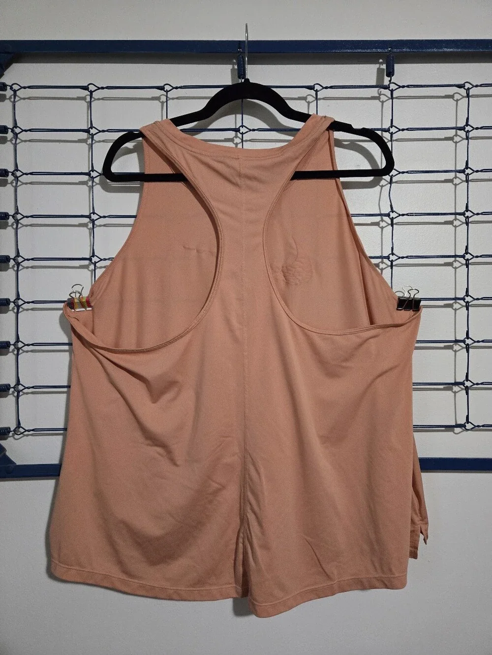 Nike Peach-Orange Athletic Tank with White Swoosh - Picture 2 of 2